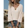 image:imageSHEWIN Womens Tops 34 Sleeves Business Casual Dressy Elegant Blouses Loose Shirts 2026A White