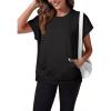 image:imageSHEWIN Women Summer Trendy Sweatshirt Casual Dressy Shirts Work Tops 2026Black