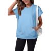 image:imageSHEWIN Women Summer Trendy Sweatshirt Casual Dressy Shirts Work Tops 2026Blue