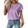 image:imageSHEWIN Women Tops Ruffle Sleeve Shirts Business Casual Dressy Work Blouse 2026Purple