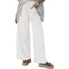 image:imageSHEWIN Womens Boho Wide Leg Pants Lace Casual Drawstring Elastic Waist Summer Spring 2026 Beach Vacation Palazzo PantsWhite