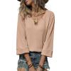 image:imageSHEWIN Womens Tops 34 Sleeves Business Casual Dressy Elegant Blouses Loose Shirts 2026A Apricot