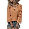 image:imageSHEWIN Womens Tops 34 Sleeves Business Casual Dressy Elegant Blouses Loose Shirts 2026A Brown