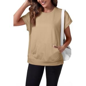 image:imageSHEWIN Women Summer Trendy Sweatshirt Casual Dressy Shirts Work Tops 2026Beige