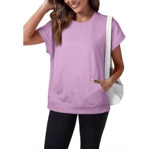 image:imageSHEWIN Women Summer Trendy Sweatshirt Casual Dressy Shirts Work Tops 2026Purple