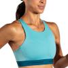 imageBrooks Womens 3 Pocket Sports Bra for Running Workouts ampamp SportsAquaMoroccan Blue