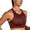 imageBrooks Womens 3 Pocket Sports Bra for Running Workouts ampamp SportsRr Glitch PrintCopper