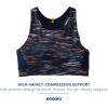 imageBrooks Womens 3 Pocket Sports Bra for Running Workouts ampamp SportsSundial Velocity Print