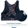imageBrooks Womens 3 Pocket Sports Bra for Running Workouts ampamp SportsSundial Velocity Print