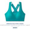 imageBrooks Womens Crossback 20 Sports Bra for Running Workouts ampamp SportsNile Green