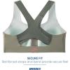 imageBrooks Womens Zip 20 Sports Bra for Running Workouts ampamp SportsPebbleDark PebbleCool Mint