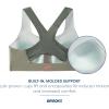 imageBrooks Womens Zip 20 Sports Bra for Running Workouts ampamp SportsPebbleDark PebbleCool Mint