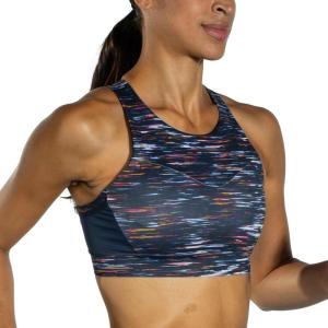 imageBrooks Womens 3 Pocket Sports Bra for Running Workouts ampamp SportsSundial Velocity Print