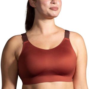 imageBrooks Womens Scoopback 20 Sports Bra for High Impact Running Workouts ampamp Sports with Maximum SupportCopperRun RaisinIce Blue