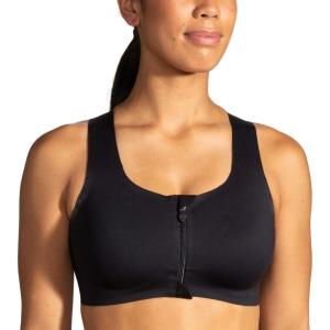 imageBrooks Womens Zip 20 Sports Bra for Running Workouts ampamp SportsBlack