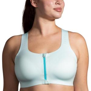 imageBrooks Womens Zip 20 Sports Bra for Running Workouts ampamp SportsIce BlueVivid Teal