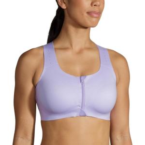 imageBrooks Womens Zip 20 Sports Bra for Running Workouts ampamp SportsViolet Dash