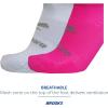 imageBrooks RunIn No Show Socks I Comfort Fit Unisex Performance Running Socks 3Pack SetLt GreyPinkLt Grey