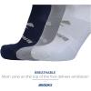 imageBrooks RunIn No Show Socks I Comfort Fit Unisex Performance Running Socks 3Pack SetNavyAsphaltLt Grey