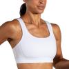 imageBrooks Womens Convertible 20 Sports Bra for High Impact Running Workouts and Sports with Maximum SupportWhite