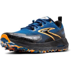 imageBrooks Mens Cascadia 18 Mountain Trail Running ShoeBlue SapphireBlackOrange
