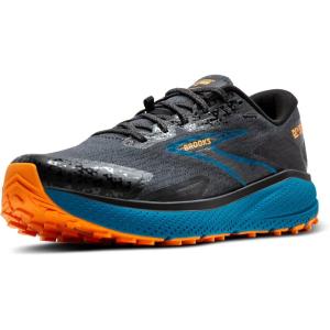 imageBrooks Mens Divide 5 Trail Running ShoeEbonyMosaic BlueOrange