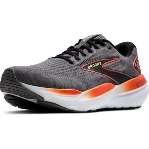 imageBrooks Mens Glycerin 21 Neutral Running ShoeGreyMandarin RedGreen