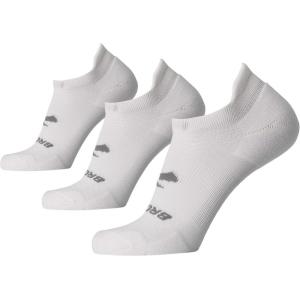 imageBrooks RunIn No Show Socks I Comfort Fit Unisex Performance Running Socks 3Pack SetWhite