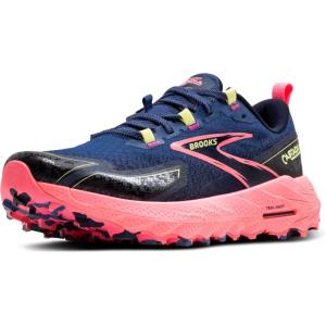 imageBrooks Womens Cascadia 18 Mountain Trail Running ShoeGrey BluePinkSunny Lime