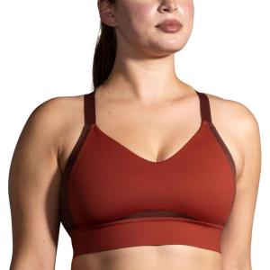 imageBrooks Womens Interlace Sports Bra for High Impact Running Workouts ampamp Sports with Maximum SupportCopperRun Raisin