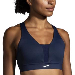 imageBrooks Womens Plunge Sports Bra for Running Workouts ampamp SportsNavyIce BlueBurnt Olive