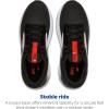 imageBrooks Mens Ghost Max 2 Neutral Running ampamp Walking ShoeBlackWhiteFiery Red