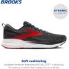 imageBrooks Mens Trace 3 Neutral Running ShoeEbonyFiery RedWhite