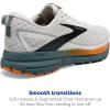 imageBrooks Mens Trace 3 Neutral Running ShoeWhiteOrangeGoblin Blue