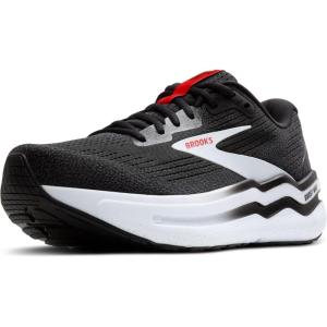 imageBrooks Mens Ghost Max 2 Neutral Running ampamp Walking ShoeBlackWhiteFiery Red
