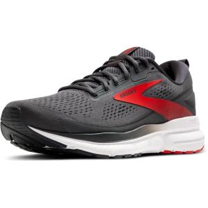 imageBrooks Mens Trace 3 Neutral Running ShoeEbonyFiery RedWhite
