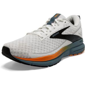 imageBrooks Mens Trace 3 Neutral Running ShoeWhiteOrangeGoblin Blue