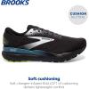 imageBrooks Mens Ghost 16 Neutral Running ShoeBlackEbonyBlue
