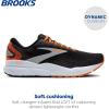 imageBrooks Mens Ghost 16 Neutral Running ShoeBlackOrangeWhite