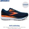 imageBrooks Mens Ghost 16 Neutral Running ShoeBlue OpalBlackNasturtium