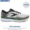 imageBrooks Mens Ghost 16 Neutral Running ShoeWhiteBlackGreen
