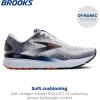 imageBrooks Mens Ghost 16 Neutral Running ShoeWhitePeacoatOrange