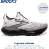imageBrooks Mens Glycerin Stealthfit GTS 21 Supportive Running ShoeWhiteGreyBlack