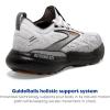 imageBrooks Mens Glycerin Stealthfit GTS 21 Supportive Running ShoeWhiteGreyBlack
