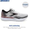 imageBrooks Womens Ghost 16 Neutral Running ShoeWhiteBlackRose Gold