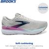 imageBrooks Womens Ghost 16 Neutral Running ShoeWhiteGreyEstate Blue