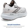 imageBrooks Womens Glycerin Stealthfit 21 Neutral Running ShoeWhiteGreyBlack