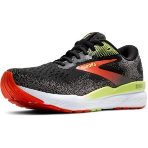 imageBrooks Mens Ghost 16 GTX Waterproof Neutral Running ShoeBlackMandarin RedGreen