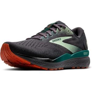 imageBrooks Mens Ghost 16 Neutral Running ShoeBlackened PearlJune BugGreen