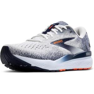 imageBrooks Mens Ghost 16 Neutral Running ShoeWhitePeacoatOrange